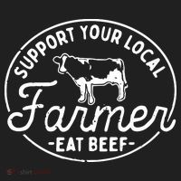 Support Your Local Farmer Eat Beef Adult Drive Performance Visor thumb 2