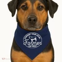 Support Your Local Farmer Eat Beef USA-Made Doggie Bandana thumb 1