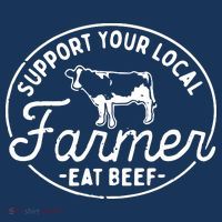 Support Your Local Farmer Eat Beef Hoodie thumb 7