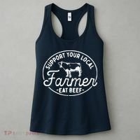 Support Your Local Farmer Eat Beef Women's Tank Top thumb 3