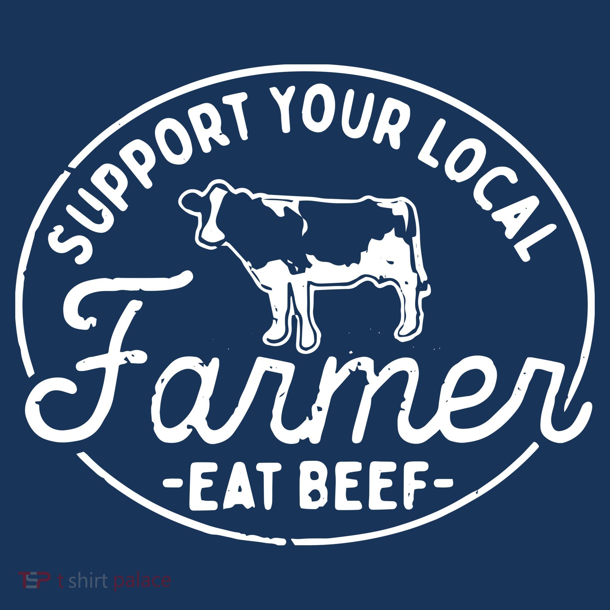 Support Your Local Farmer Eat Beef Kids Long Sleeve Shirt