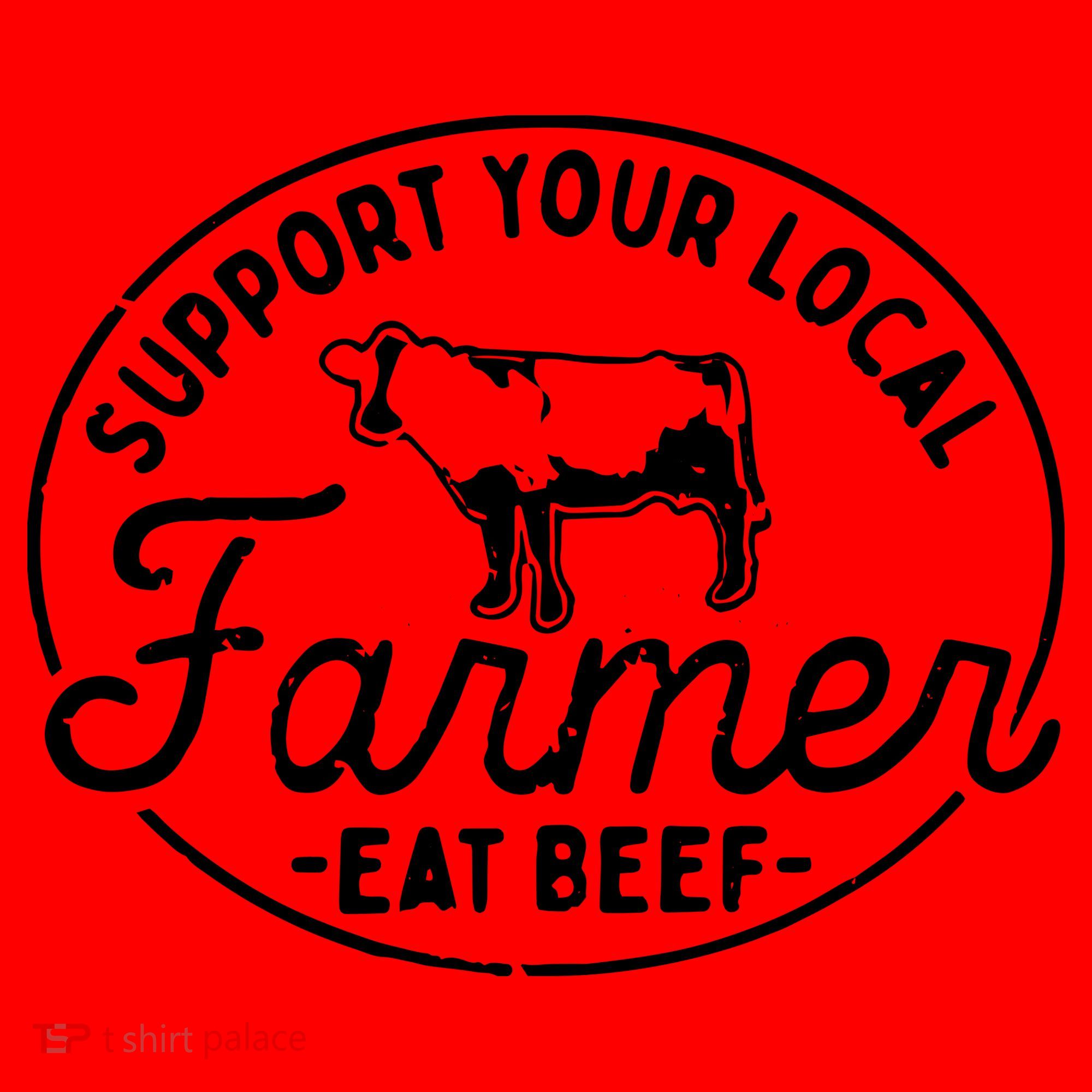 Support Your Local Farmer Eat Beef Santa Hat
