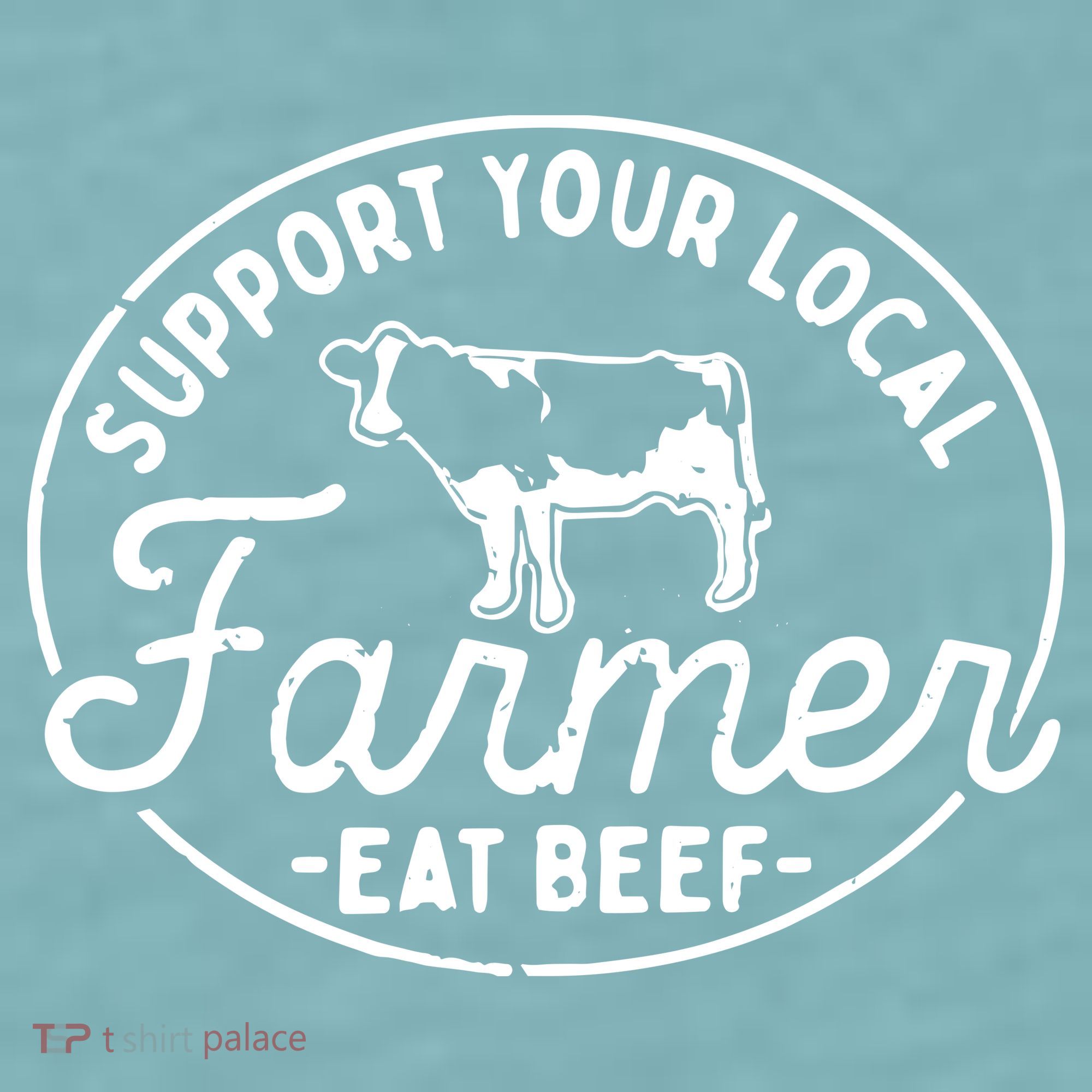 Support Your Local Farmer Eat Beef Sueded Cloud Jersey T-Shirt