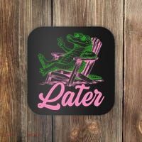 See You Later Summer Alligator Last Day Of School Coaster thumb 0