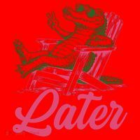 See You Later Summer Alligator Last Day Of School Santa Hat thumb 1