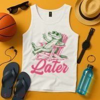 See You Later Summer Alligator Last Day Of School Tank Top thumb 4