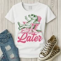 See You Later Summer Alligator Last Day Of School Women's T-Shirt thumb 3