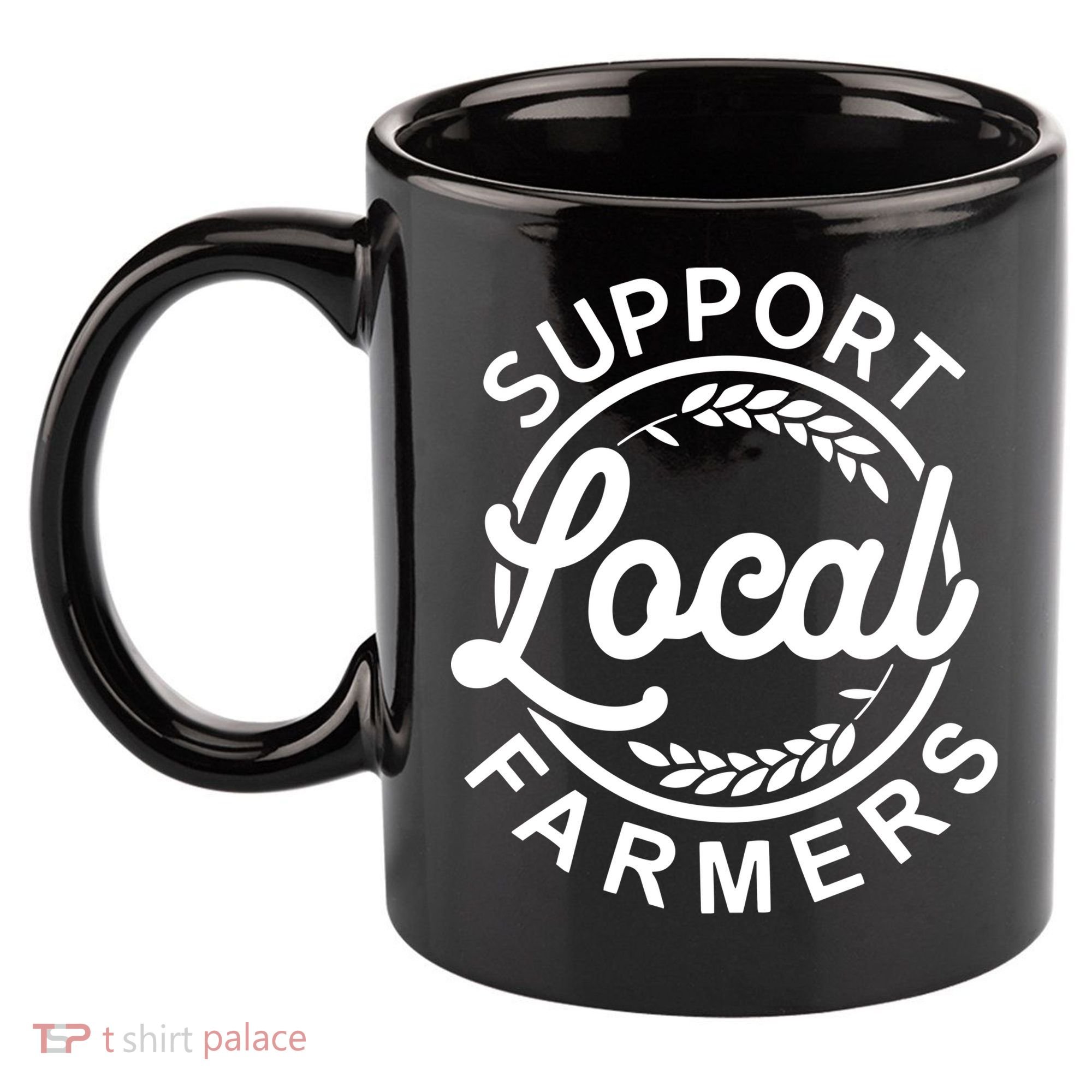 Support Your Local Farmer Grain 11oz C Handle Ceramic Mug