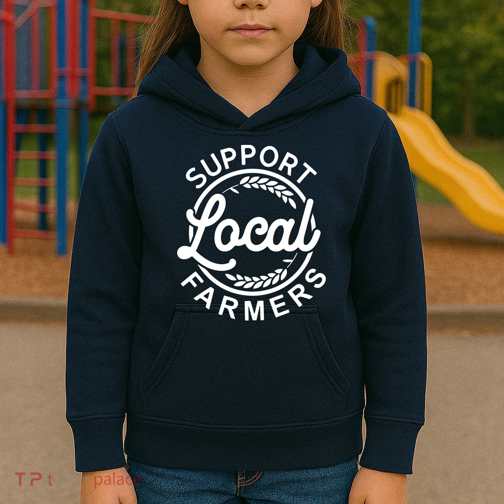 Support Your Local Farmer Grain Kids Hoodie