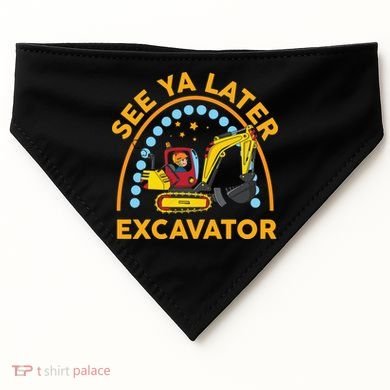 See Ya Later Excavator Cute Digger Boy USA-Made Doggie Bandana