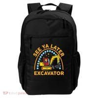 See Ya Later Excavator Cute Digger Boy Backpack thumb 0