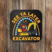 See Ya Later Excavator Cute Digger Boy Coaster thumb 0