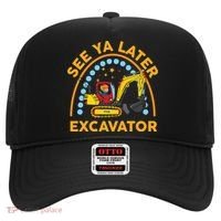 See Ya Later Excavator Cute Digger Boy Hat thumb 0