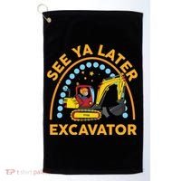 See Ya Later Excavator Cute Digger Boy Golf Towel thumb 0