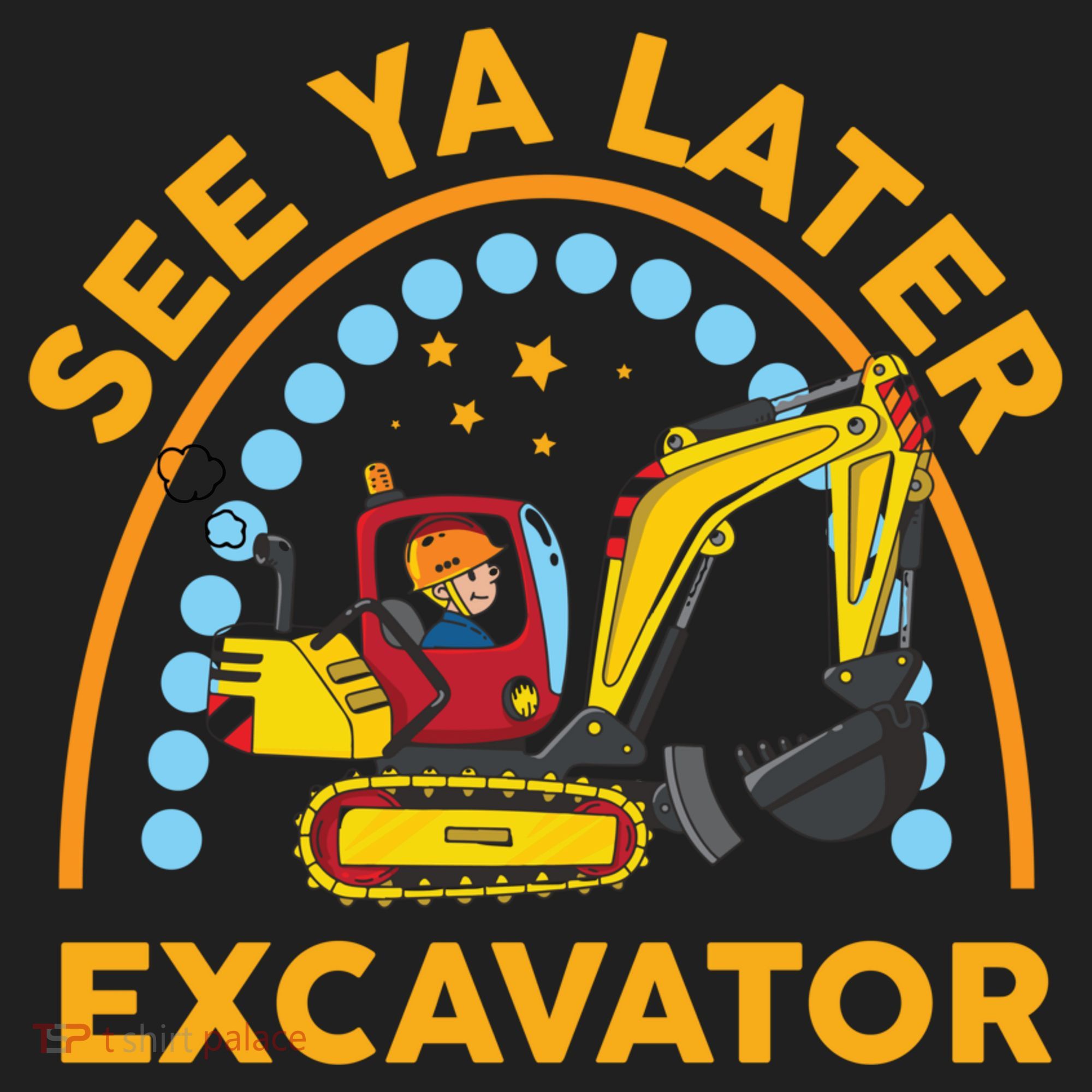 See Ya Later Excavator Cute Digger Boy Golf Towel