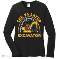 See Ya Later Excavator Cute Digger Boy Women's Long Sleeve Shirt thumb 0