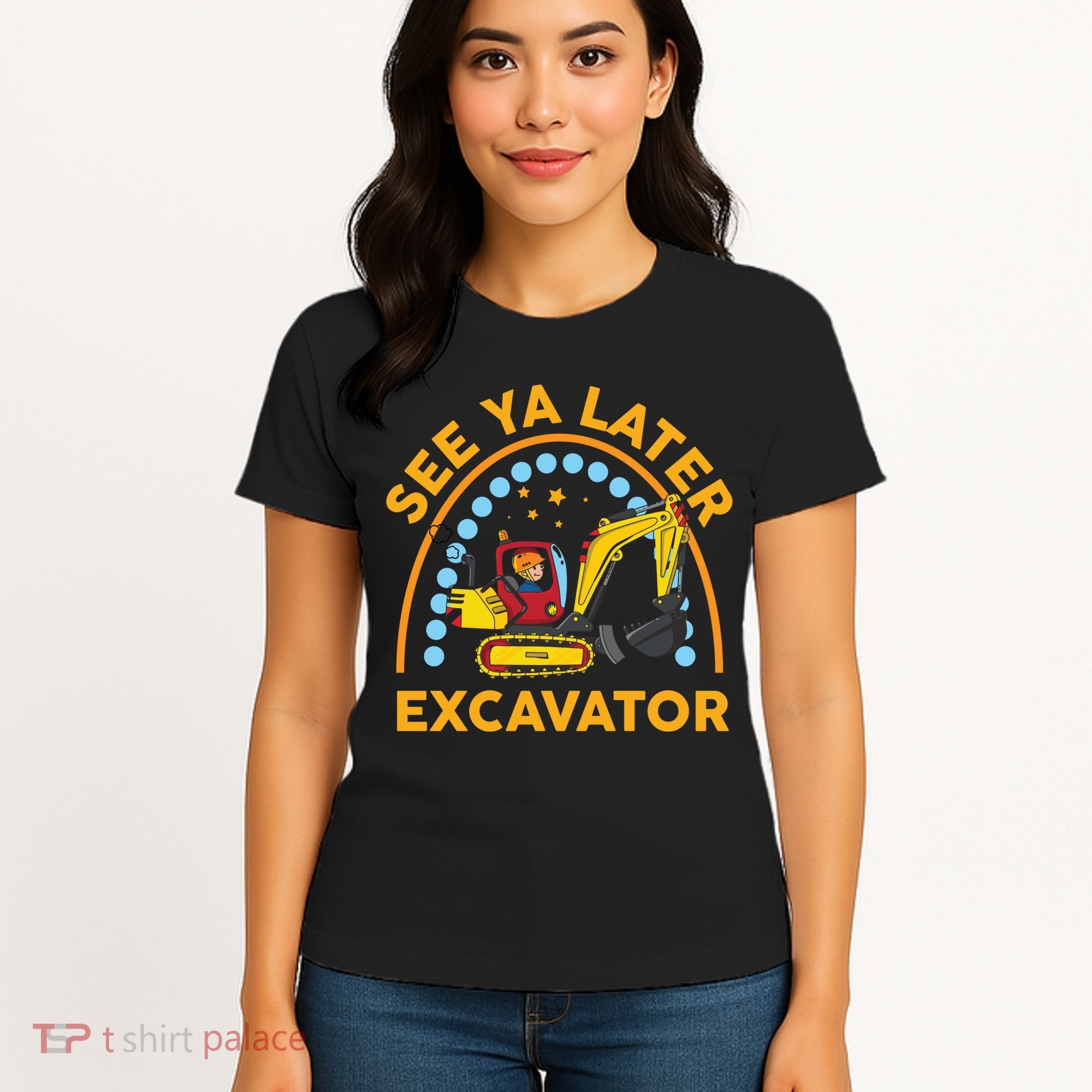See Ya Later Excavator Cute Digger Boy Women's T-Shirt