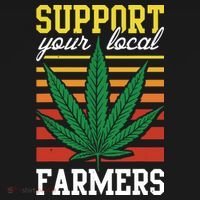 Support Your Local Farmers Cannabis Leaf Weed THC Marijuana Backpack thumb 2