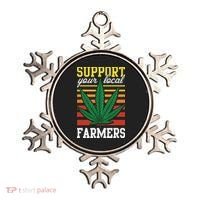 Support Your Local Farmers Cannabis Leaf Weed THC Marijuana Ornament thumb 0