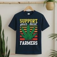 Support Your Local Farmers Cannabis Leaf Weed THC Marijuana T-Shirt thumb 2