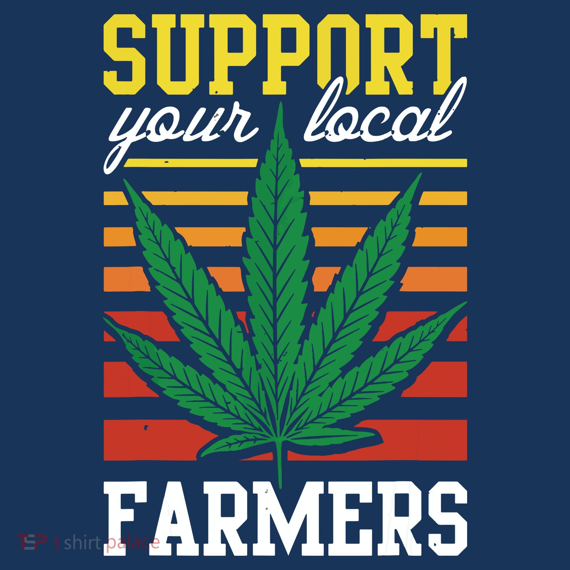 Support Your Local Farmers Cannabis Leaf Weed THC Marijuana Beanie