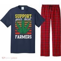 Support Your Local Farmers Cannabis Leaf Weed THC Marijuana Pajama Set thumb 0