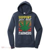 Support Your Local Farmers Cannabis Leaf Weed THC Marijuana Women's Hoodie thumb 0