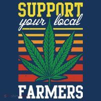 Support Your Local Farmers Cannabis Leaf Weed THC Marijuana Visor thumb 3