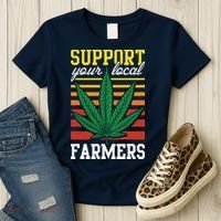 Support Your Local Farmers Cannabis Leaf Weed THC Marijuana Women's T-Shirt thumb 3