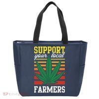 Support Your Local Farmers Cannabis Leaf Weed THC Marijuana Tote Bag thumb 0