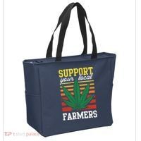Support Your Local Farmers Cannabis Leaf Weed THC Marijuana Tote Bag thumb 2