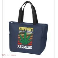 Support Your Local Farmers Cannabis Leaf Weed THC Marijuana Tote Bag thumb 3