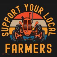Support Your Local Farmers Farm And Ranch Life Tractor Ornament thumb 1