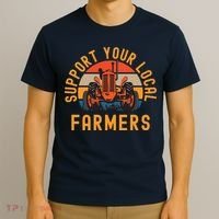 Support Your Local Farmers Farm And Ranch Life Tractor T-Shirt thumb 3