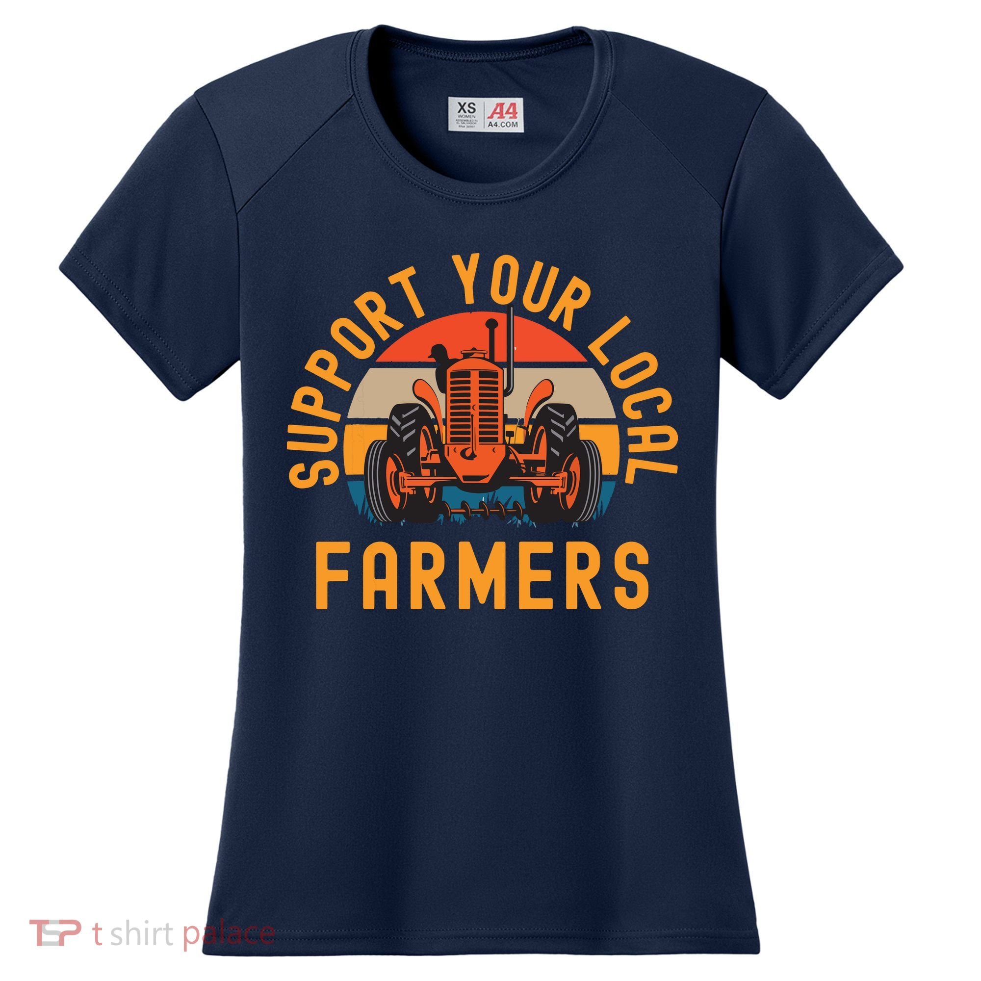 Support Your Local Farmers Farm And Ranch Life Tractor Women's Cooling Performance Crew T-Shirt