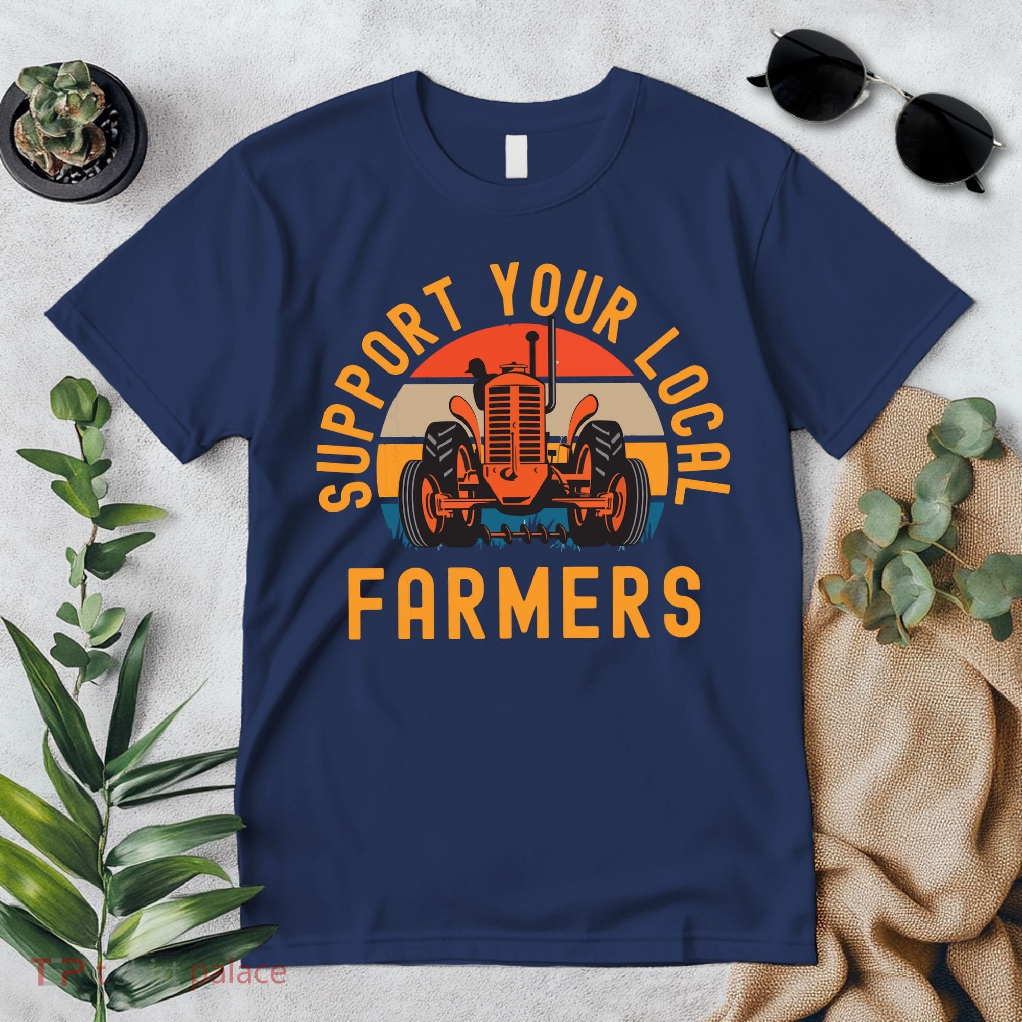 Support Your Local Farmers Farm And Ranch Life Tractor Premium T-Shirt