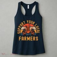 Support Your Local Farmers Farm And Ranch Life Tractor Women's Tank Top thumb 3