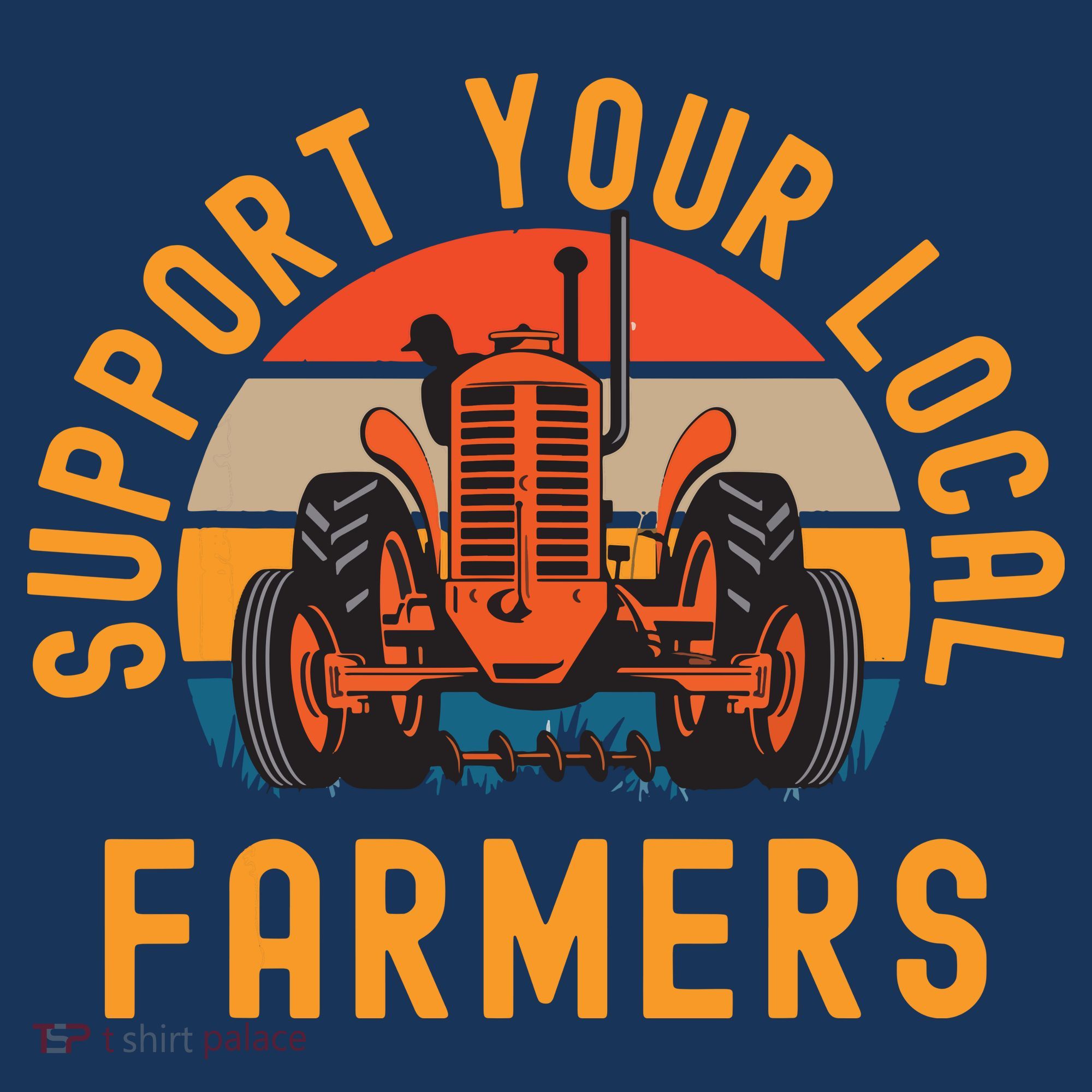 Support Your Local Farmers Farm And Ranch Life Tractor Toddler Hoodie