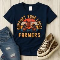Support Your Local Farmers Farm And Ranch Life Tractor Women's T-Shirt thumb 3