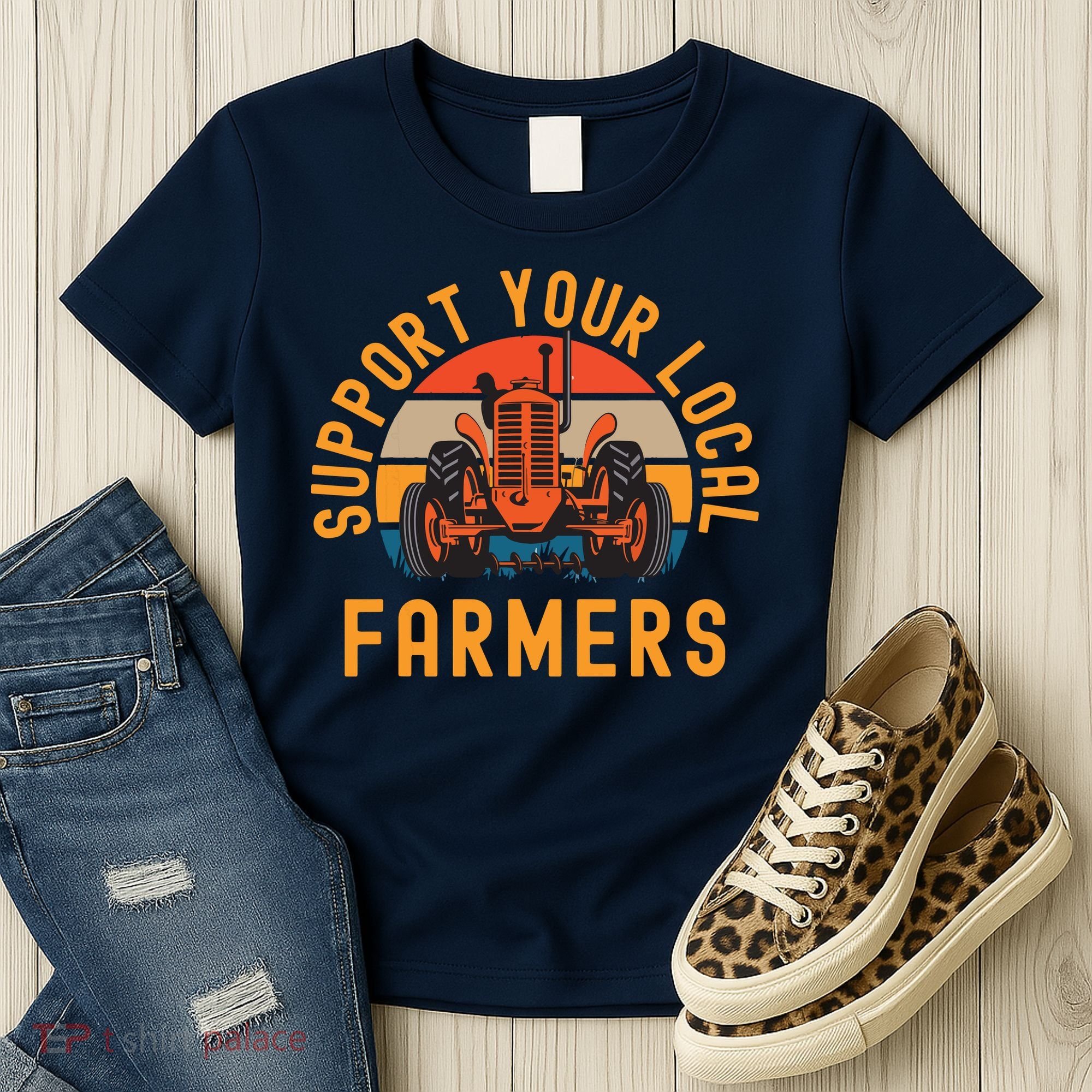 Support Your Local Farmers Farm And Ranch Life Tractor Women's T-Shirt