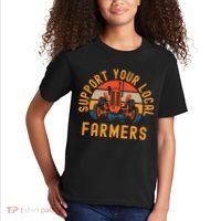 Support Your Local Farmers Farm And Ranch Life Tractor Kids T-Shirt thumb 2
