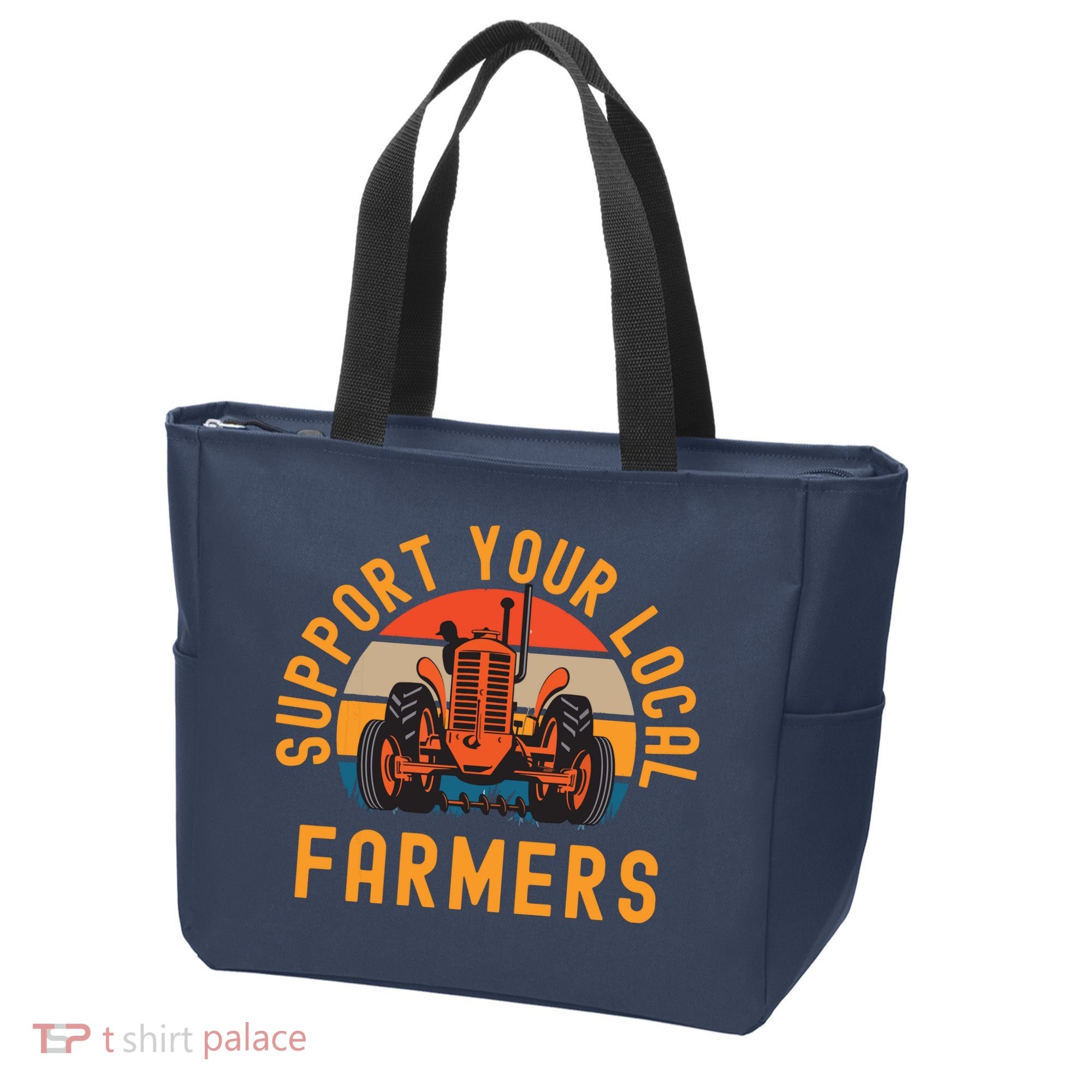 Support Your Local Farmers Farm And Ranch Life Tractor Tote Bag