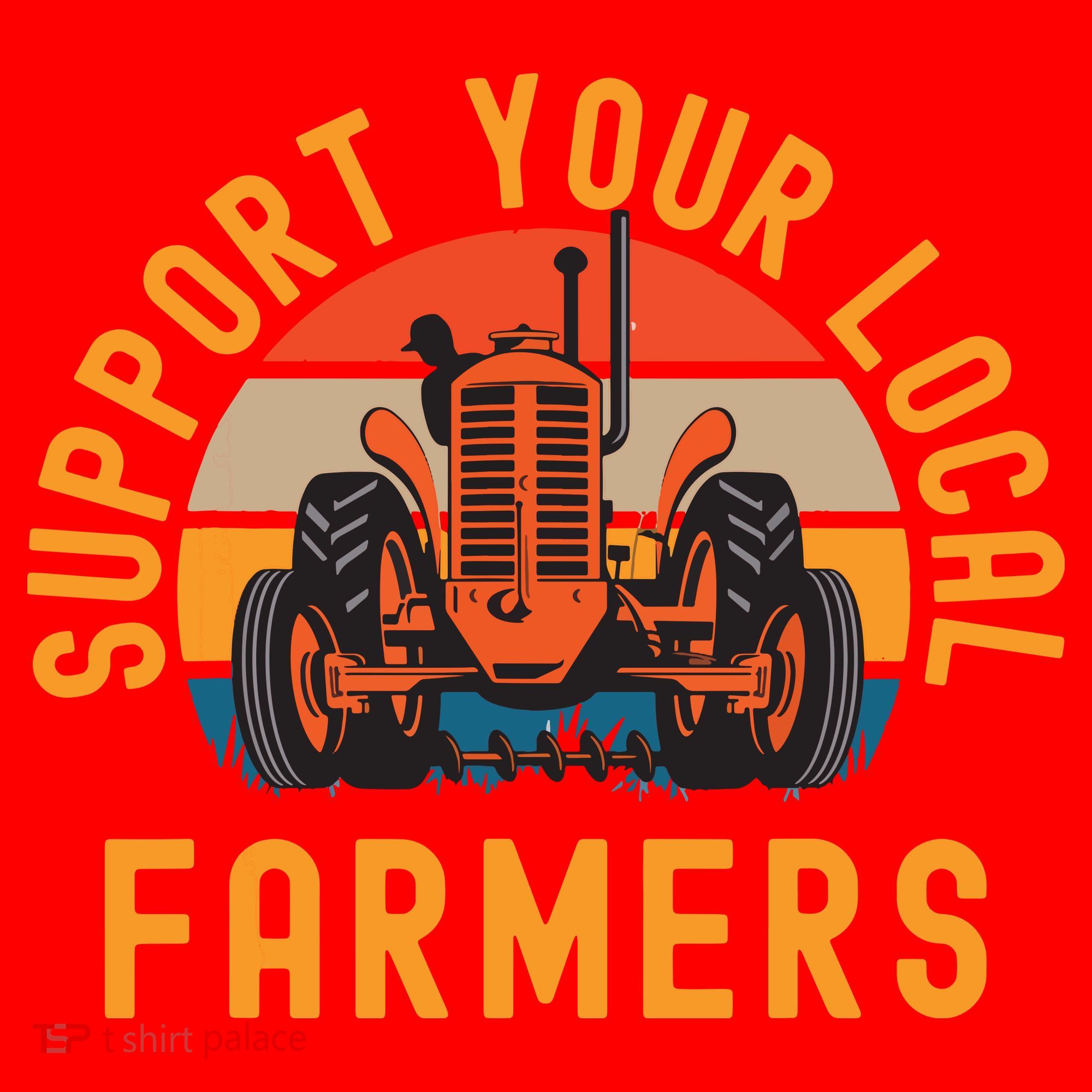 Support Your Local Farmers Farm And Ranch Life Tractor Santa Hat