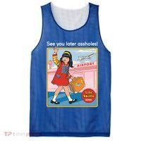 See You Later Assholes Mesh Reversible Basketball Jersey Tank thumb 0