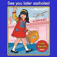 See You Later Assholes Pom Pom 12in Knit Beanie thumb 2