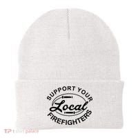 Support Your Local Firefighter Firefighter Firefighter Wife Beanie thumb 0