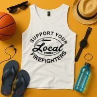 Support Your Local Firefighter Firefighter Firefighter Wife Tank Top thumb 4