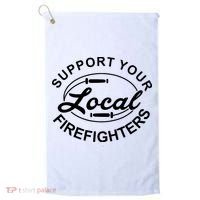 Support Your Local Firefighter Firefighter Firefighter Wife Golf Towel thumb 0