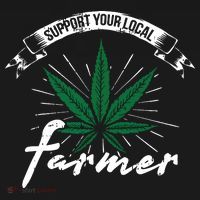 Support Your Local Weed Farmer Funny Cannabis Marijuana Gift Ornament thumb 1