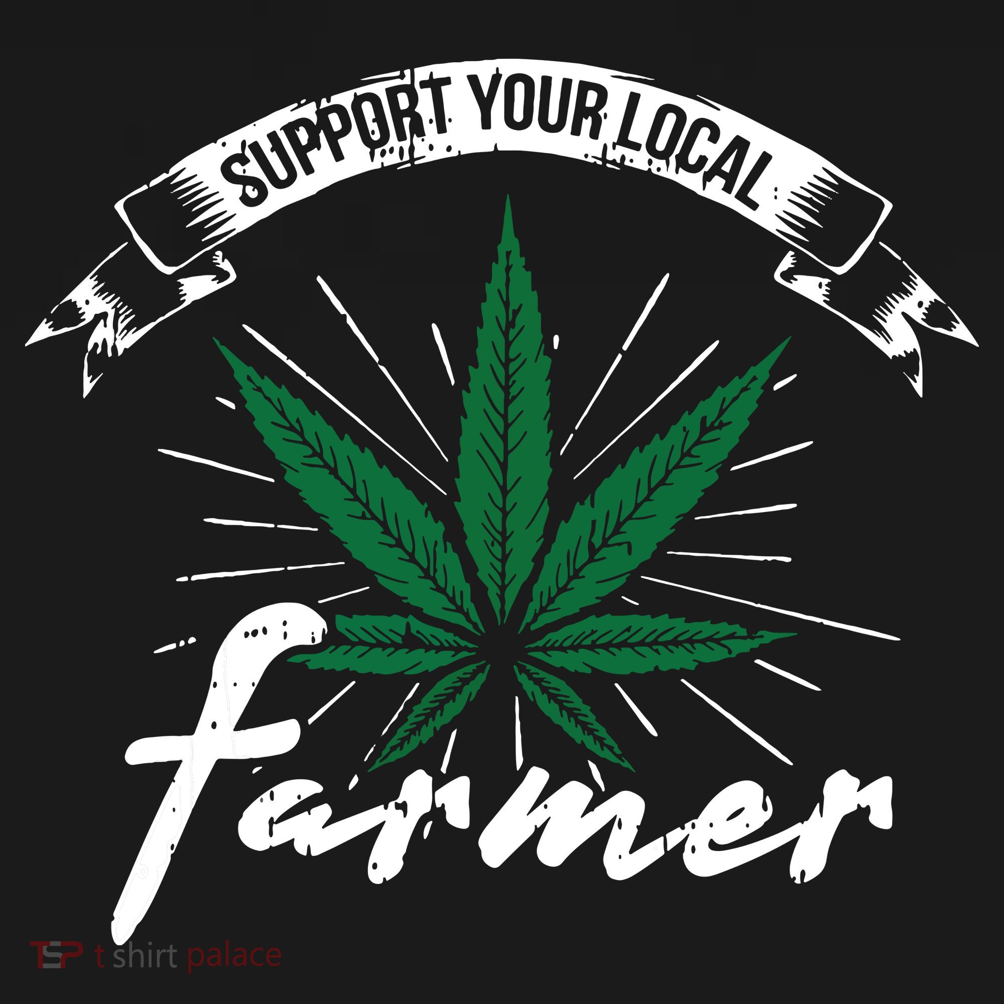 Support Your Local Weed Farmer Funny Cannabis Marijuana Gift Ornament
